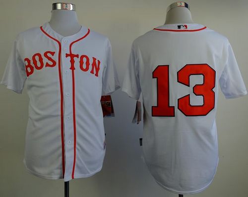 Red Sox #13 Hanley Ramirez New White Cool Base Stitched MLB Jersey